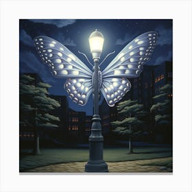 Moth On The Lamp Canvas Print