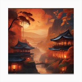 A Rainy Night In Japan Canvas Print