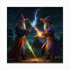 Wizards Fighting 1 Canvas Print
