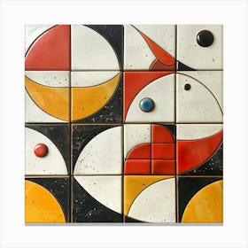 Abstract Tile Wall Art Canvas Print