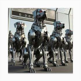 Robot Dogs 1 Canvas Print