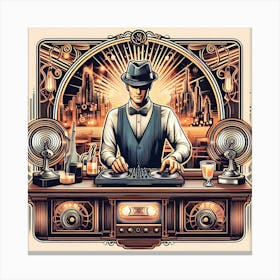 Steampunk Dj Canvas Print