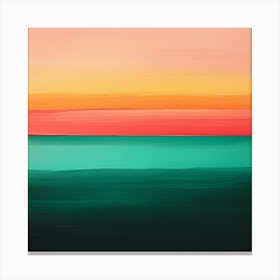 Abstract Sunset Painting Canvas Print