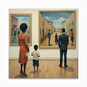 Visit To Art Gallery Canvas Print