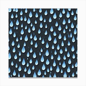 Raindrops On A Black Background Canvas Print