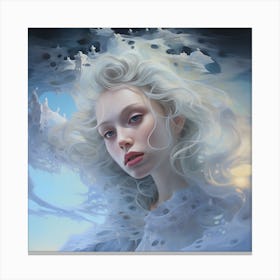 Girl With White Hair 1 Canvas Print