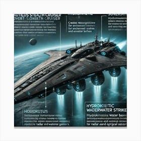 A High Tech, Sci Fi Scene Showing The Nautilus Ste Canvas Print