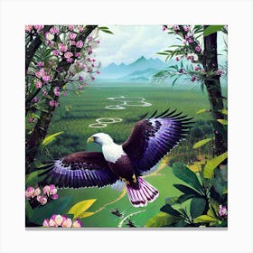 Eagle In The Jungle Canvas Print