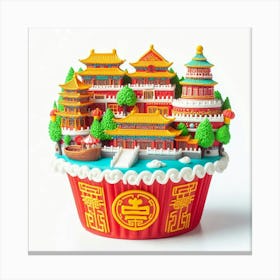 Chinese Cupcake 1 Canvas Print