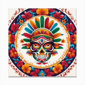 Day Of The Dead Skull 98 Canvas Print