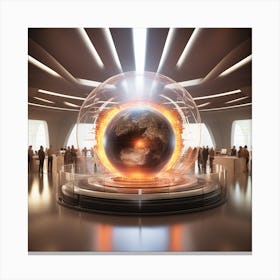 Futuristic Earth 7 Canvas Print