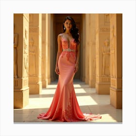 Egyptian Evening Dress Canvas Print