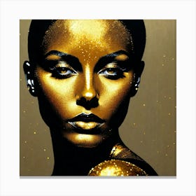 Gold And Black Canvas Print