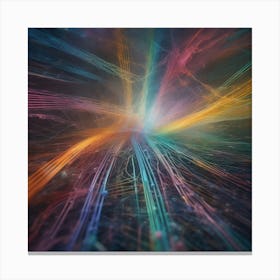 Abstract Image Of Colorful Lines 3 Canvas Print