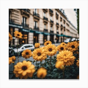 Flowers In Paris Photography (1) 1 Canvas Print