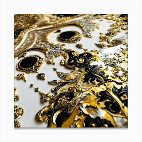 +Gold Colors Mixed With White And Black+This Is Al Canvas Print