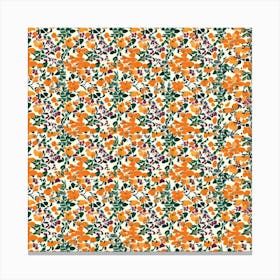 Marigold Mist Bloom London Fabrics Floral Pattern 2 Canvas Print