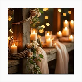 Candlelit Wedding 1 Canvas Print