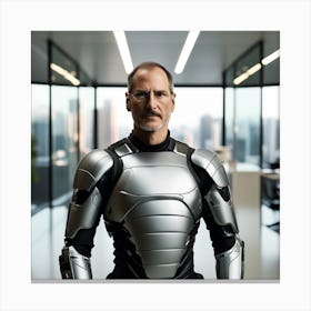 Steve Jobs In Armor 3 Canvas Print