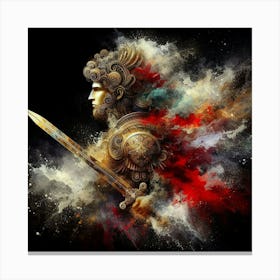 Spartan Warrior With Sword 1 Canvas Print