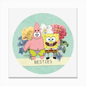 Spongebob Squarepants Besties Canvas Print