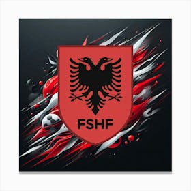 Albania National Football Team Logo Wall Art 18 Canvas Print