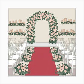 An Illustration Of A Wedding Venue With 30ekygamslmo5guegiihew Um4y0 Phrg60pv Kh1q37a Stampe su tela