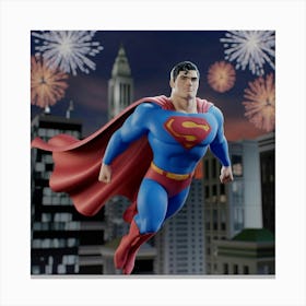 A 3d Render Of Superman Flying Through T Mluw9gsjq Swoqlnjkmjew Zxhdihwtsu P2tzkrc0lug Canvas Print