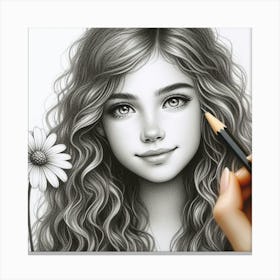 Portrait Of A Girl Canvas Print