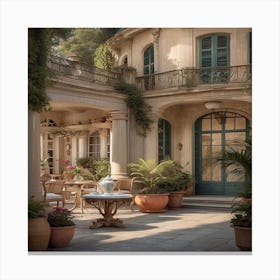 Victorian Courtyard Canvas Print