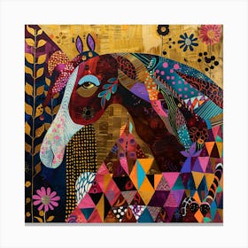 Patchwork Quilted Mule 1 Canvas Print