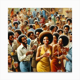 70's house party Canvas Print