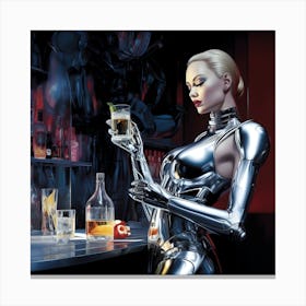 Robot Bartender 5 Canvas Print