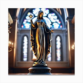 Statue Of The Virgin Mary 1 Canvas Print
