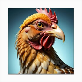 Portrait Of A Chicken 1 Canvas Print