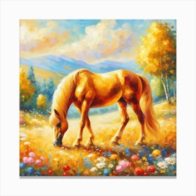 Gold Horse Canvas Print