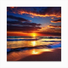 Sunset On The Beach 529 Canvas Print