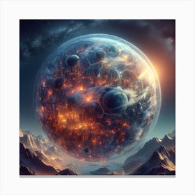 Space Landscape 1 Canvas Print