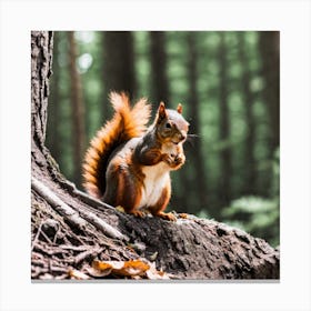 Squirrel In The Forest 115 Canvas Print