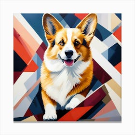 Abstract modernist Corgi dog Canvas Print