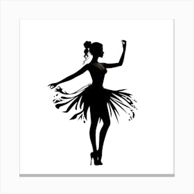 Silhouette Of A Dancer 1 Canvas Print