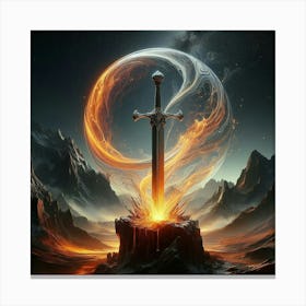 Sword Of Fire Canvas Print