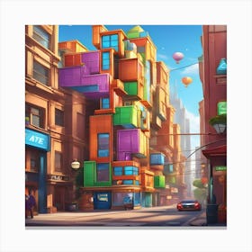 Futuristic City Canvas Print