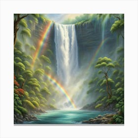 Rainbows In The Forest Canvas Print