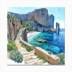 Lena1987 Secluded Alpine Sea Canvas Print