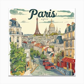 Paris Cityscape Canvas Print