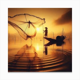 Cast your fishing net Canvas Print