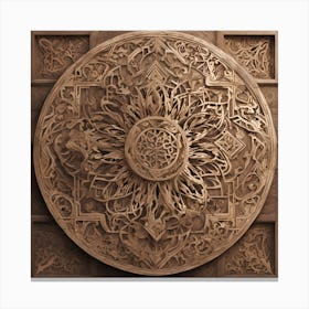 Carved Wood Wall Art Canvas Print
