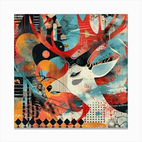 Deer colors 3 Canvas Print