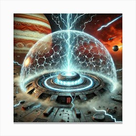 A Sci Fi Depiction Of The Electric Veil Disintegration Canvas Print